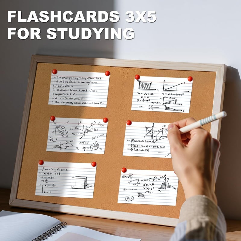 AIFLYAN 300 Count White Index Cards 3x5 Notecards Bulk Lined Flash Cards for Studying 3 x 5 Index Cards Ruled Notecards Bulk Pack of Note Cards for School Ruled Lined Index Card Flashcards 3x5 Cue Cards - Image 4